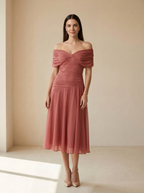 Evelyne | Robe Midi Élégante