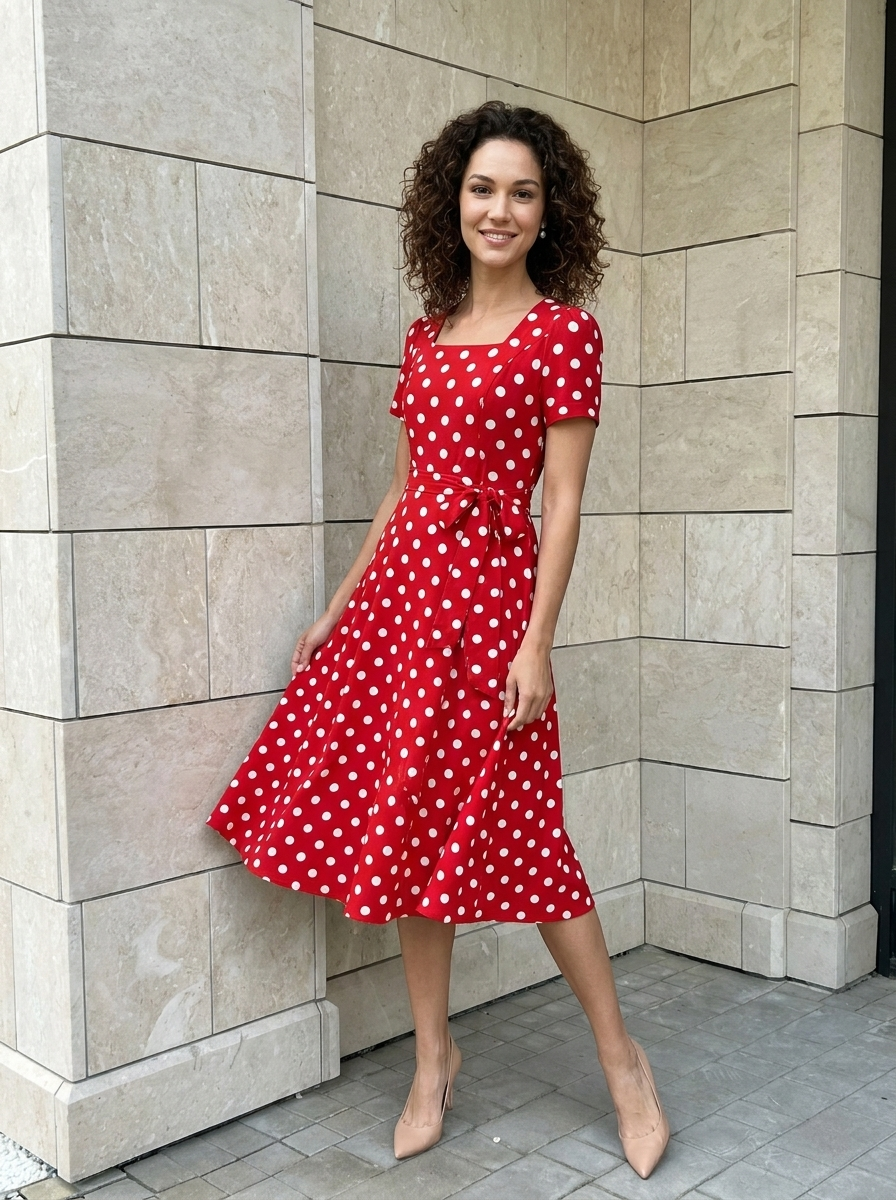 Colette | Robe Midi à Pois
