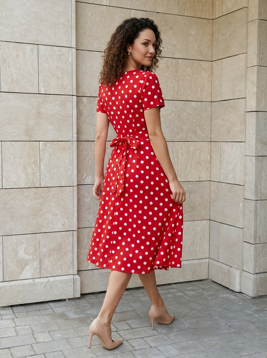 Colette | Robe Midi à Pois