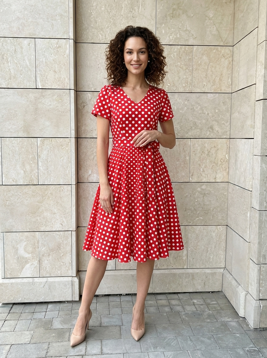 Colette | Robe Midi à Pois