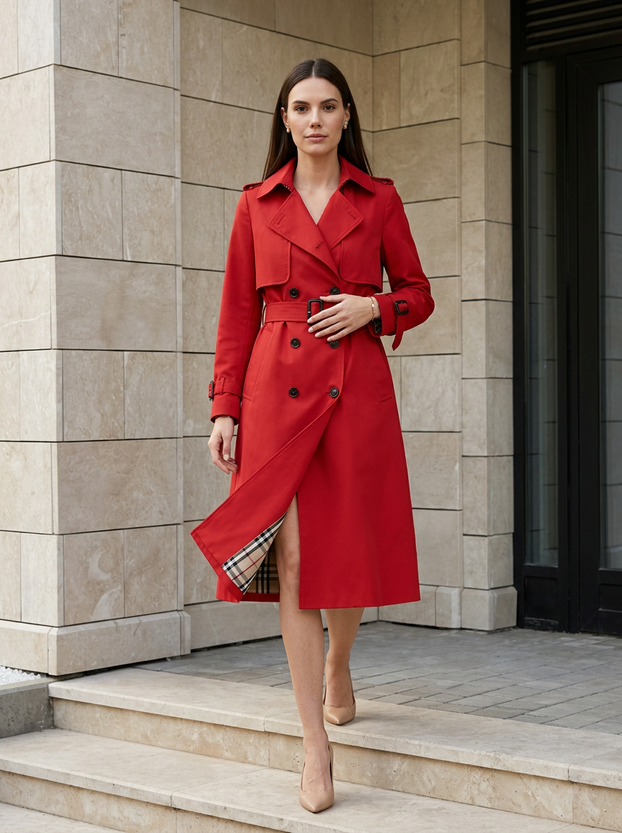 Colette | Trench Élégant Ceinturé à Double Boutonnage