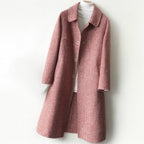 Joséphine | Manteau Long Motif Vichy Col Classique