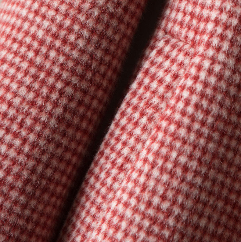 Joséphine | Manteau Long Motif Vichy Col Classique