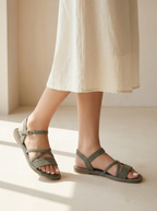 Elanora | Sandales Plates À Brides Élastiques
