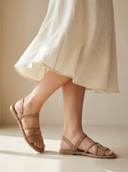 Elanora | Sandales Plates À Brides Élastiques