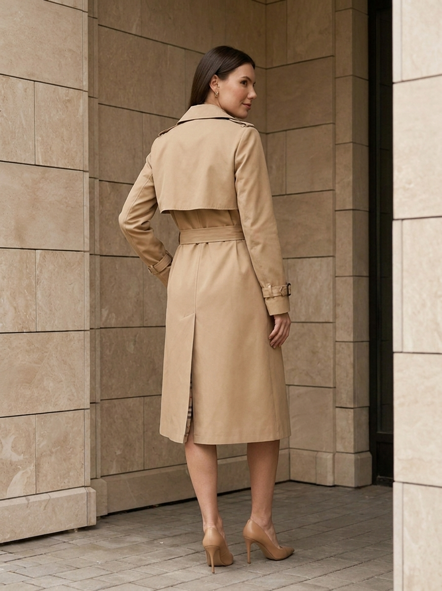 Colette | Trench Élégant Ceinturé à Double Boutonnage