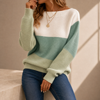 Rosalie | Pull Colorblock Col Bateau Oversize