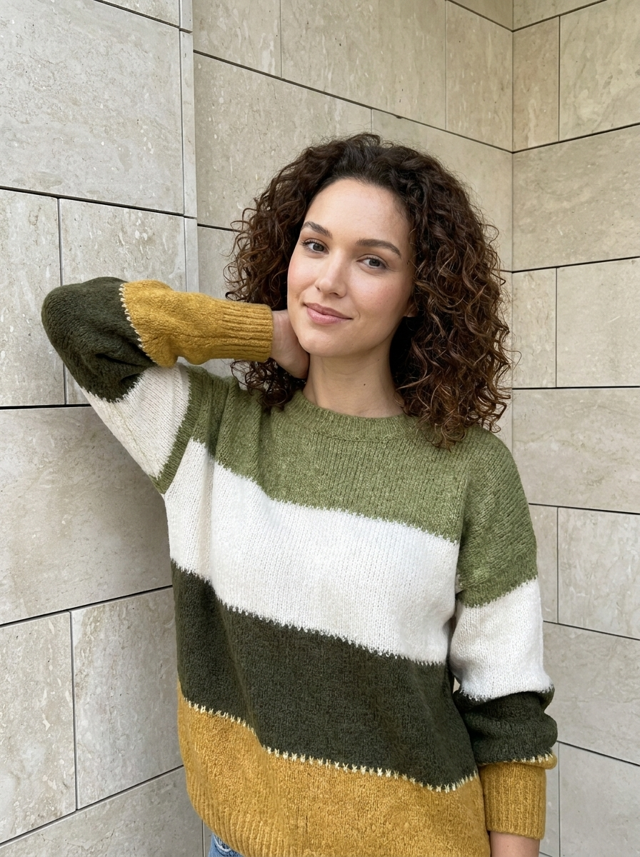 Alina | Pull Rayé Colorblock