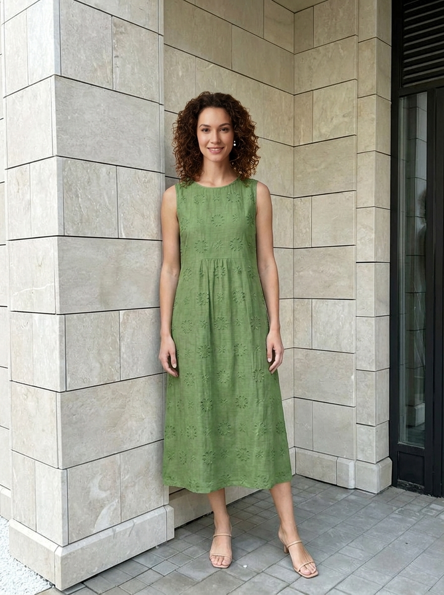 Elodie | Robe Midi Sans Manches
