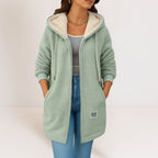 Nicola | Veste Polaire à Capuche Doublée Sherpa