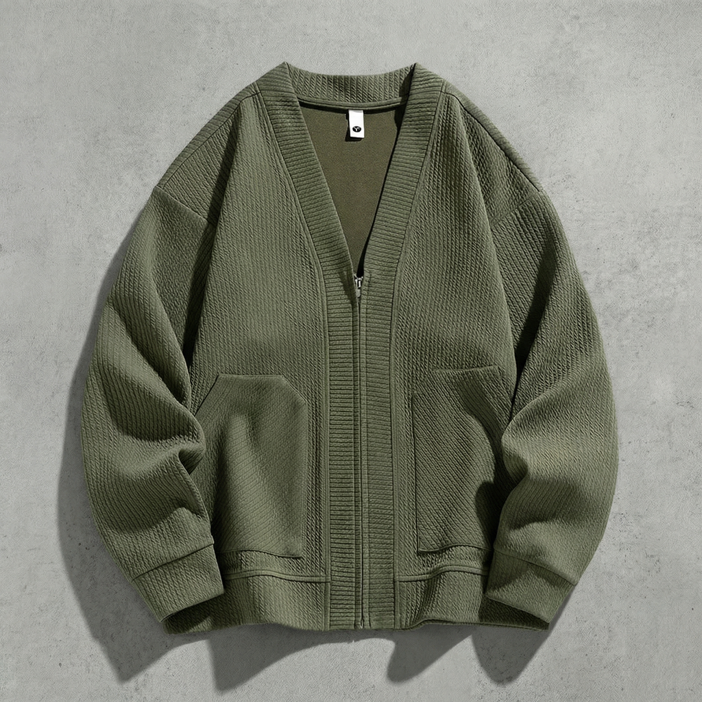 Océane | Cardigan Oversize Zippé en Maille Épaisse