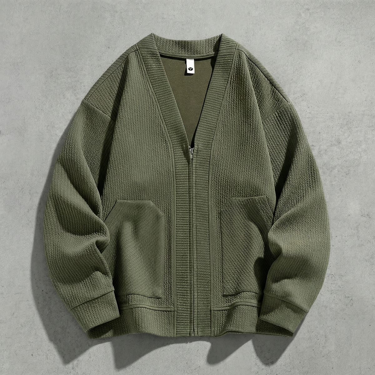 Océane | Cardigan Oversize Zippé en Maille Épaisse