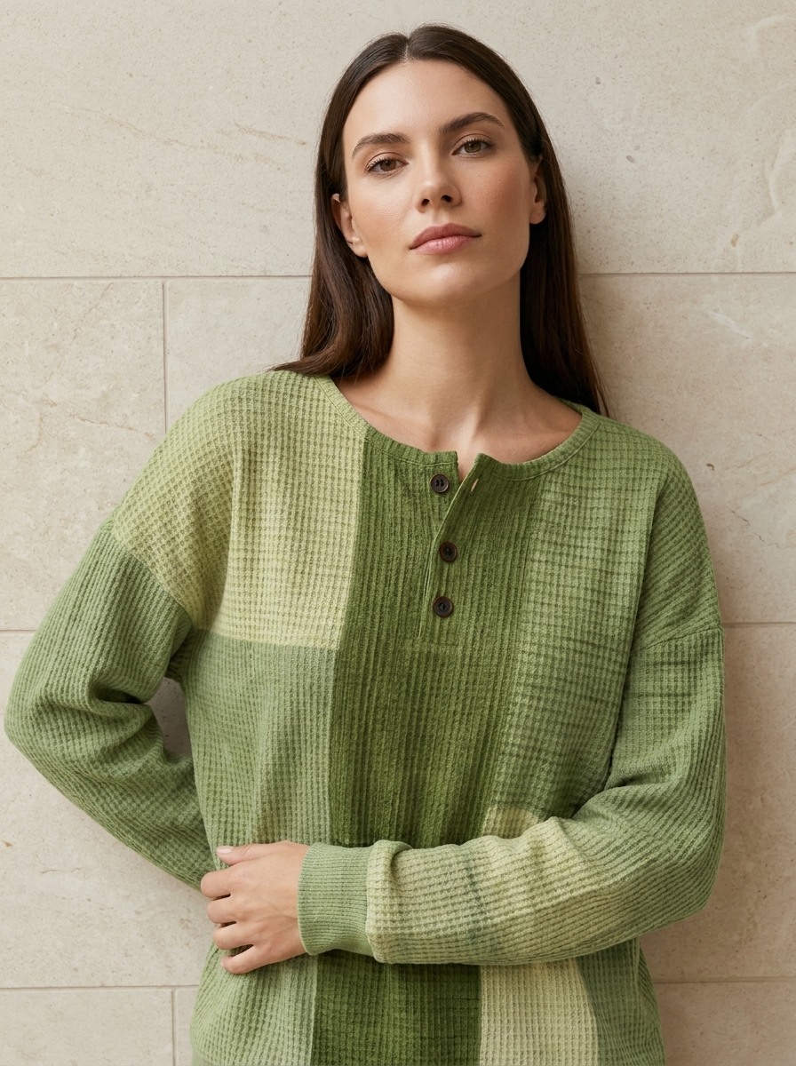 Aurélie | Pull Décontracté à Motifs Patchwork