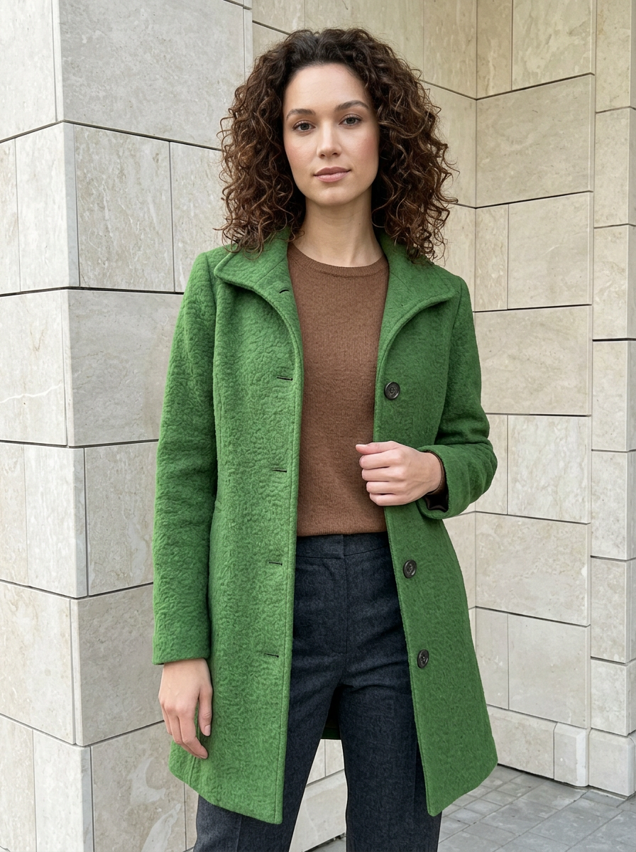Léonie | Manteau Mi-Long Boutonné