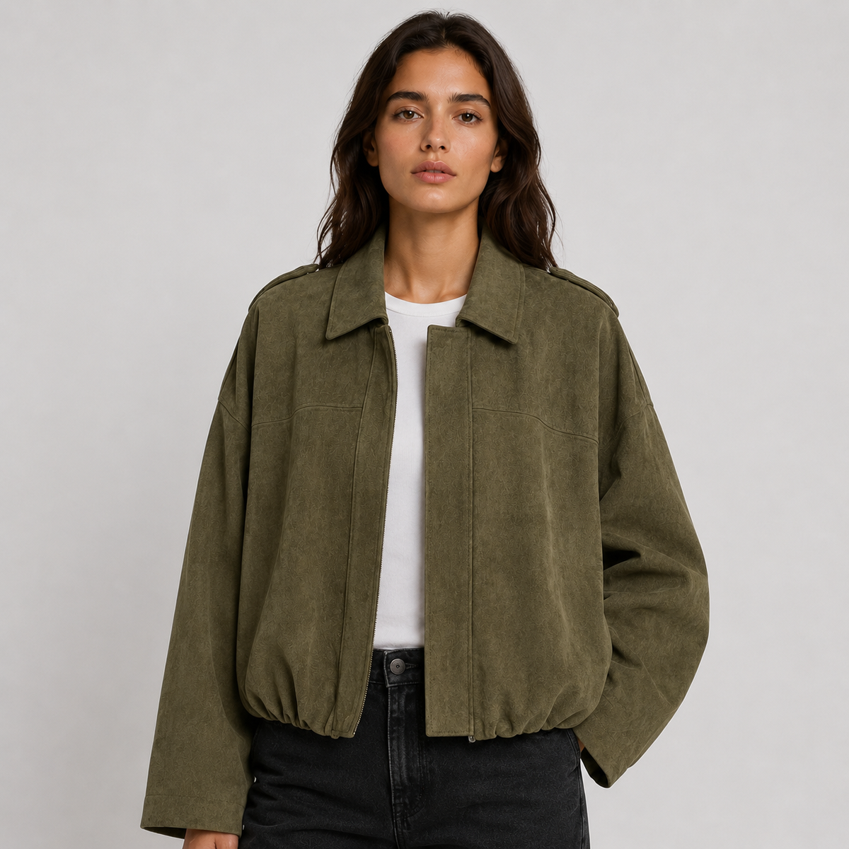 Arielle | Veste Bomber Suédine