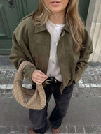 Arielle | Veste Bomber Suédine