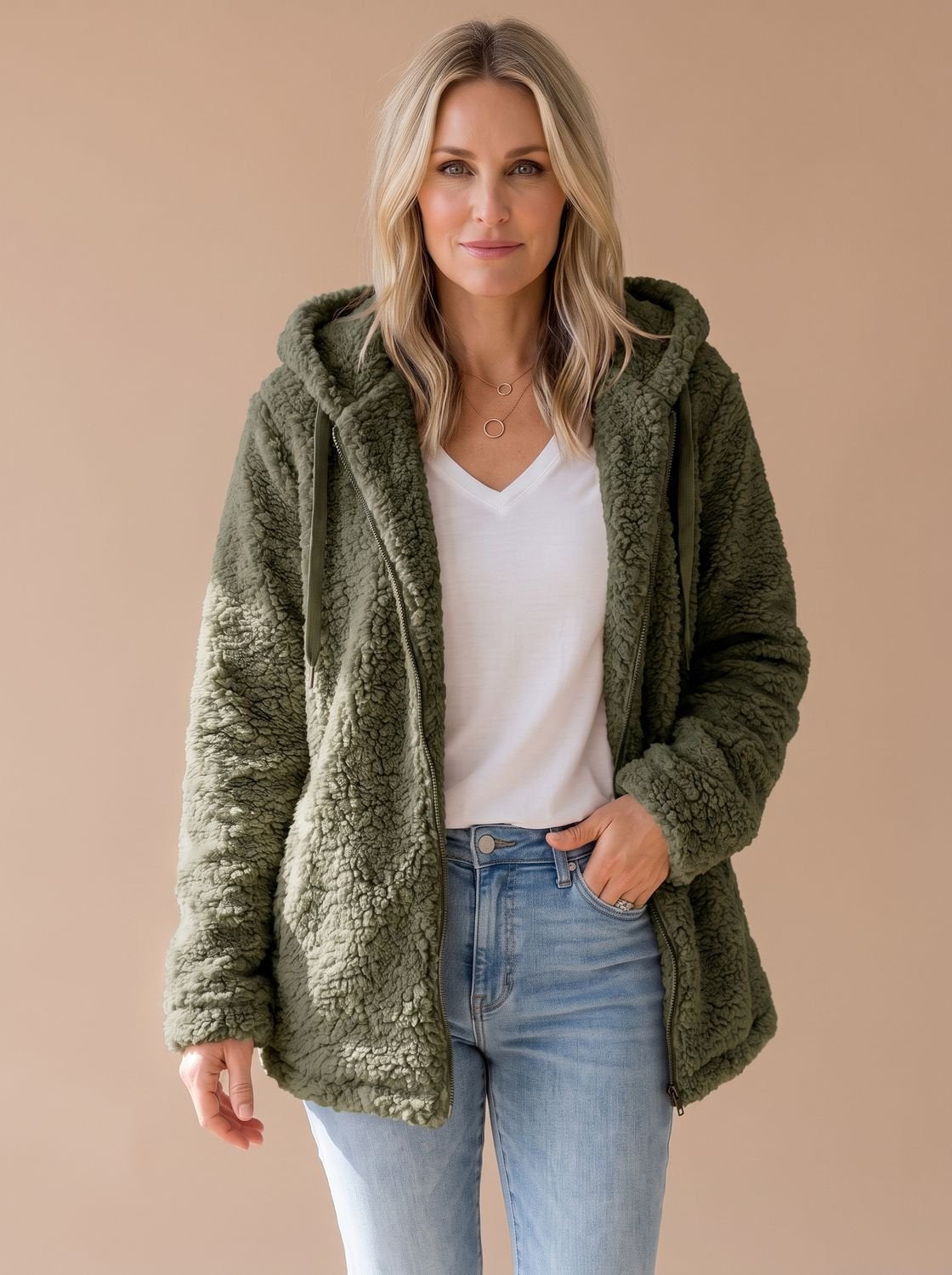 Roxane | Veste Polaire Capuche Coupe Oversize