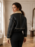 Alessia | Veste Aviateur Fourrée