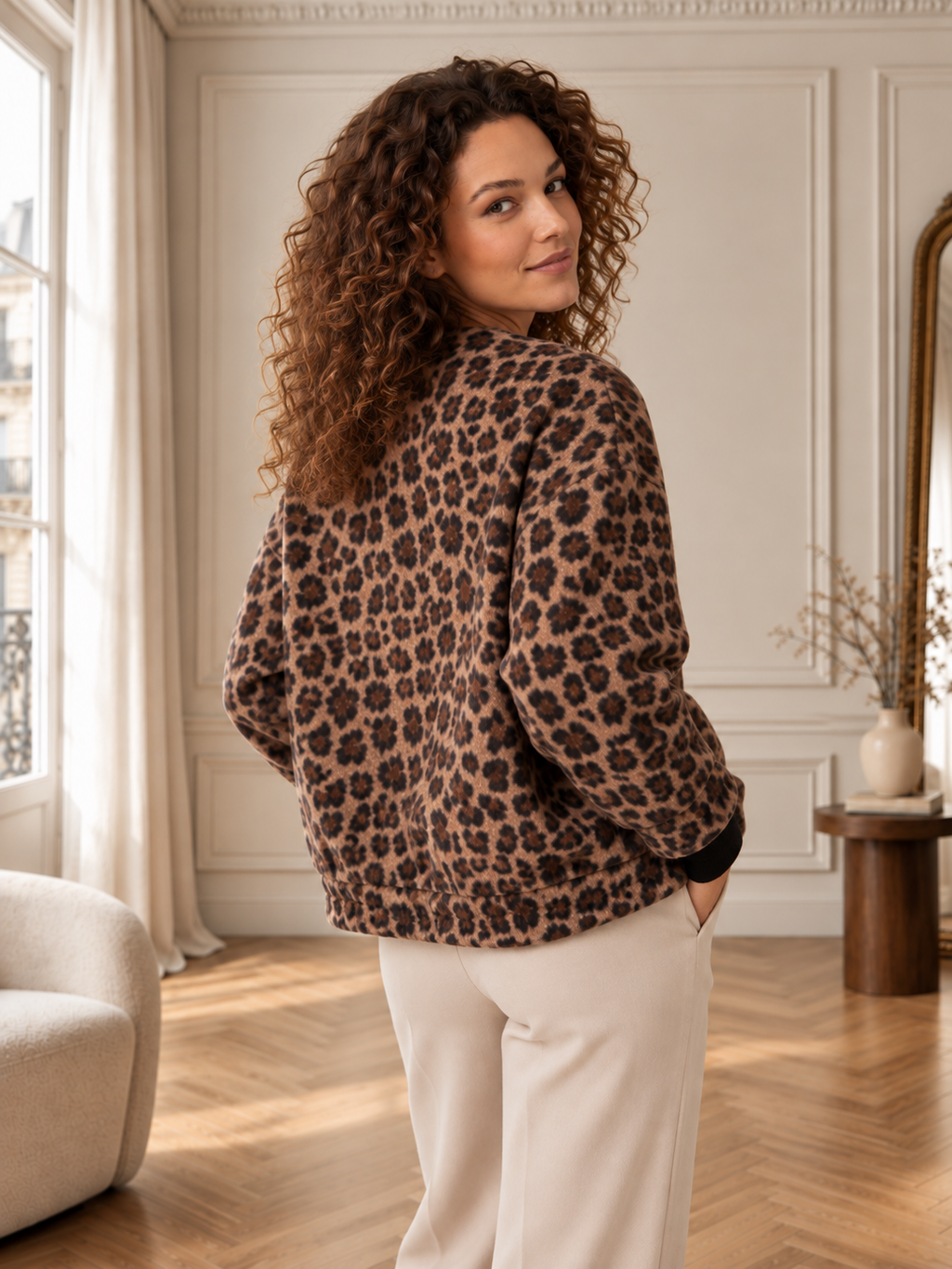 Léonie | Veste Léopard Décontractée