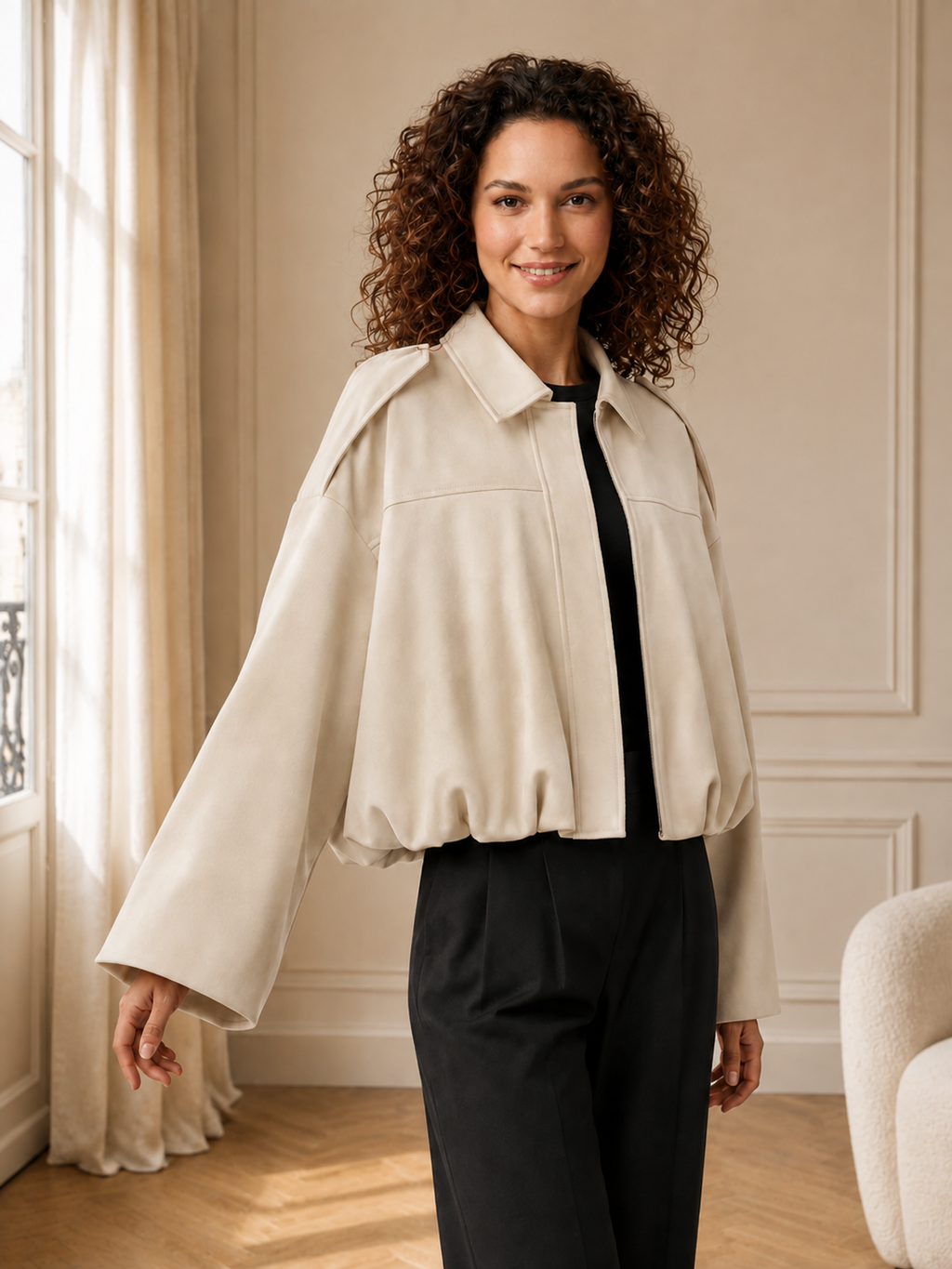 Elara | Veste Oversize À Col Classique