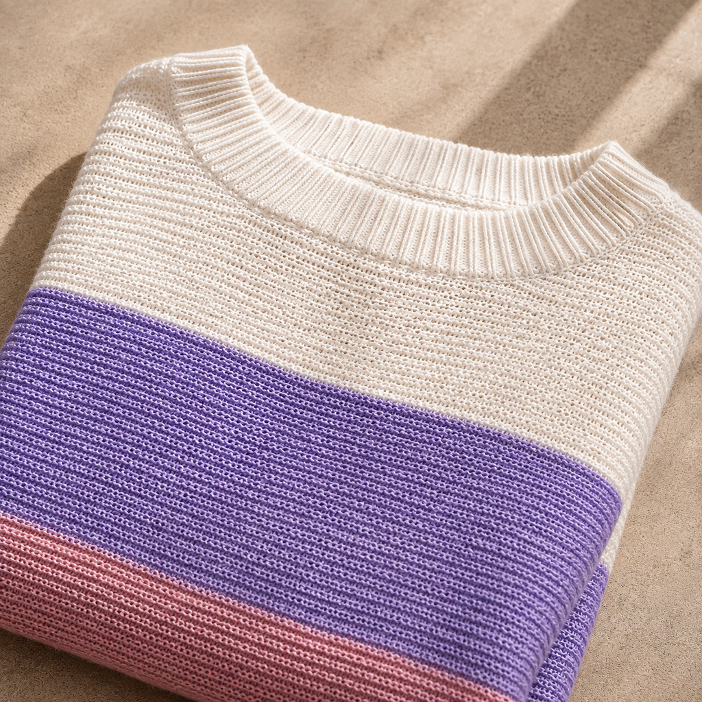 Rosalie | Pull Colorblock Col Bateau Oversize