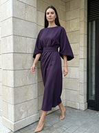 Selene | Robe Midi Ceinturée