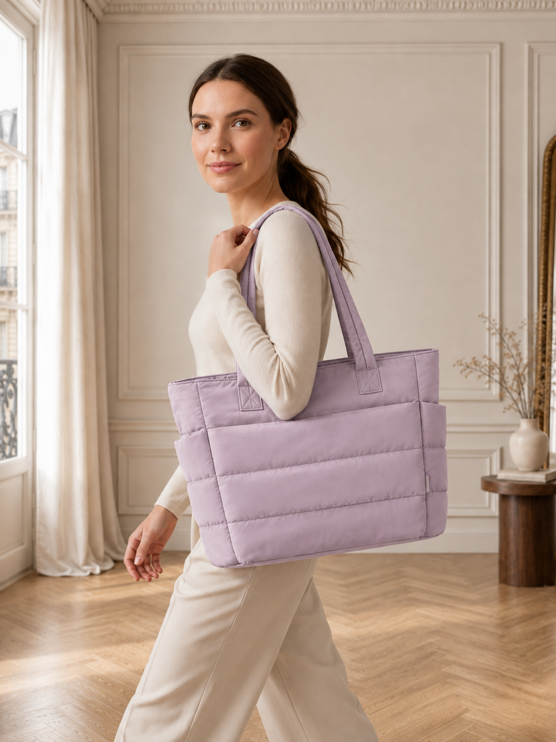 Solène | Sac Cabas Matelassé Grand Format