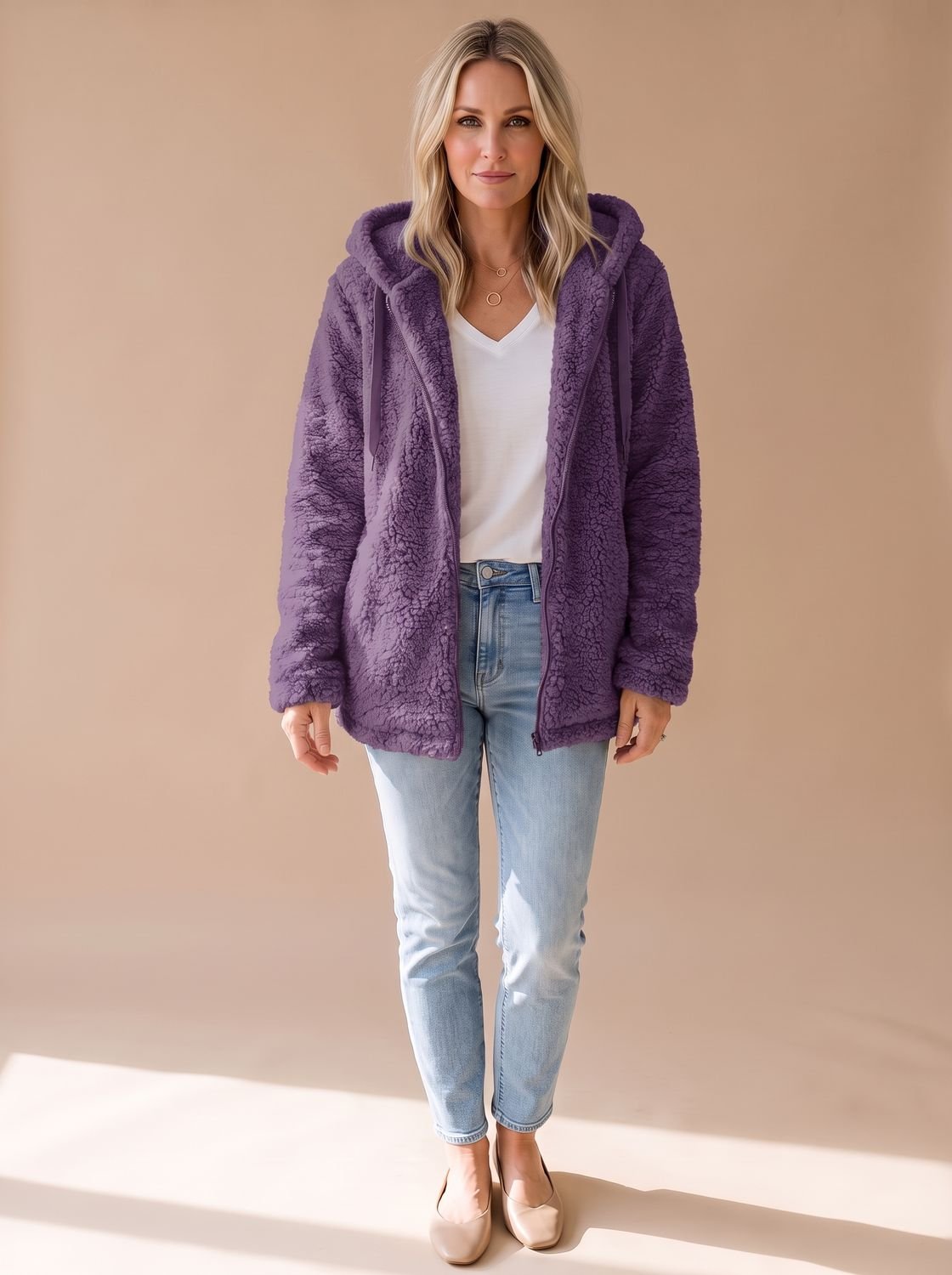 Roxane | Veste Polaire Capuche Coupe Oversize