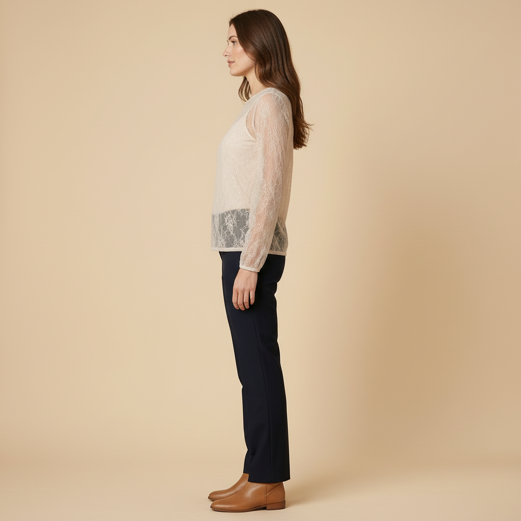 Layla - Blouse Dentelle Transparente