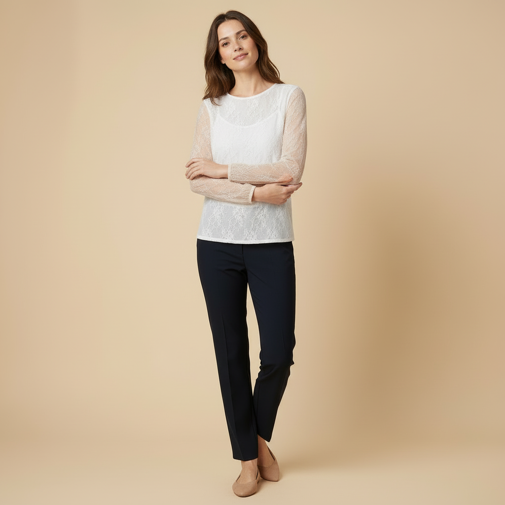 Layla - Blouse Dentelle Transparente