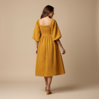 Amélia - Robe Manches Bouffantes