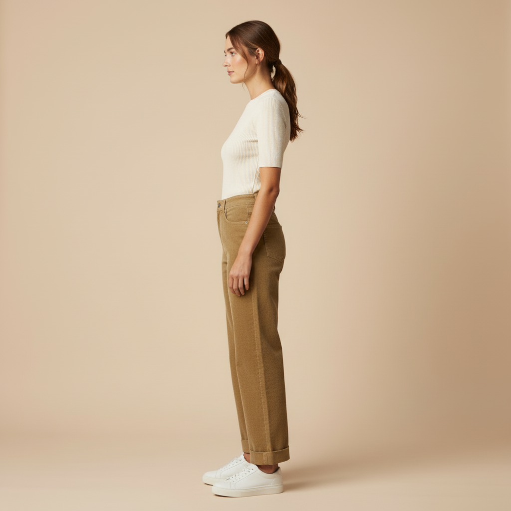 Léonie - Pantalon Velours Côtelé