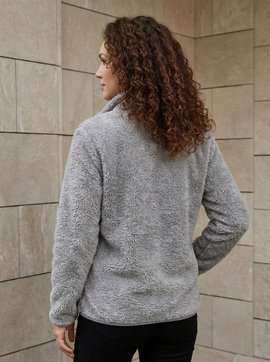 Élina | Veste Polaire Douce à Col Montant
