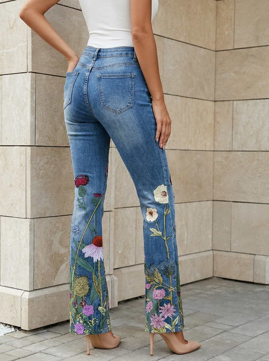 Juliette | Jean Évasé à Imprimé Floral