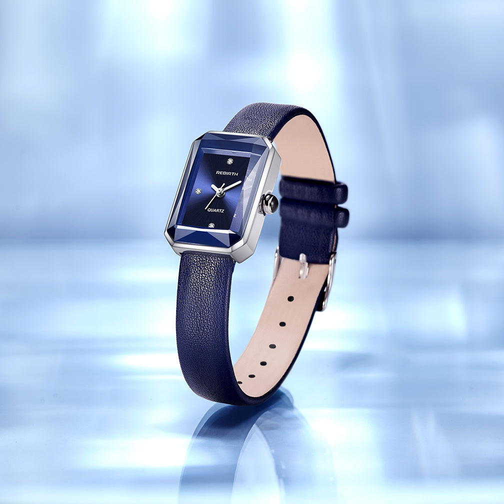 Colette | Montre Bracelet Cuir Boîtier Rectangulaire