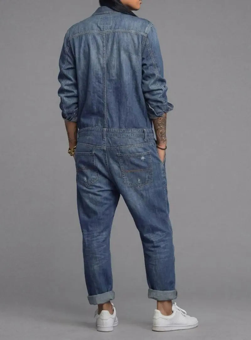 Pauline | Combinaison en Denim Léger Boutonnée