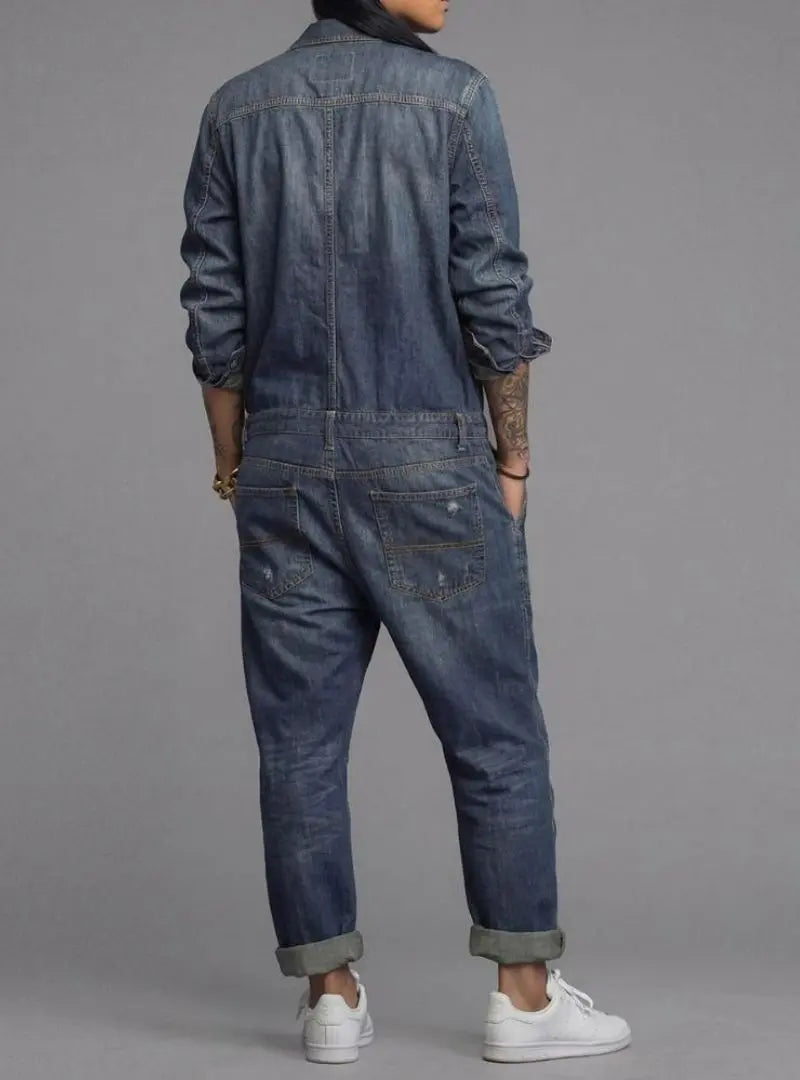 Pauline | Combinaison en Denim Léger Boutonnée